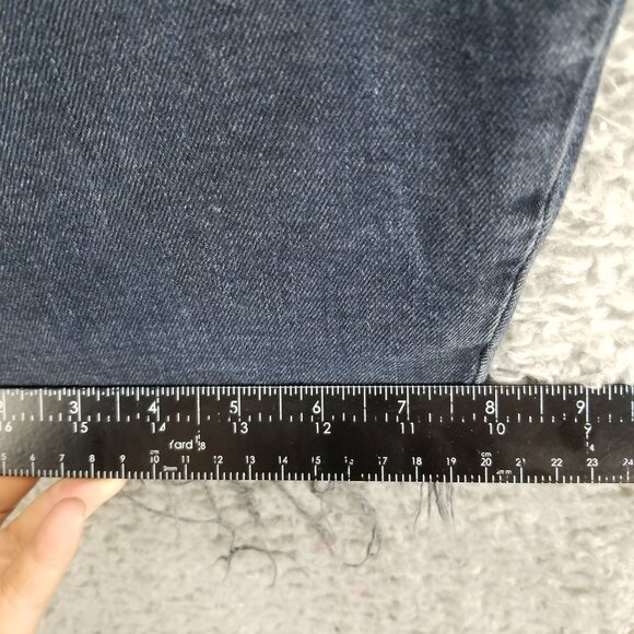 Old Navy Jeans Womens 22 Black Straight Stretch Crop High Button Fly - Picture 9 of 13